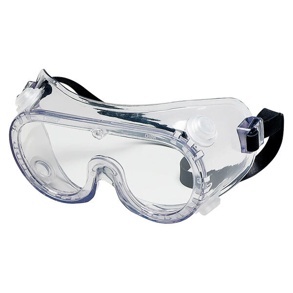 PPE-2237R 22 SERIES SAFETY GOGGLES VENTLESS UV-AF ANTI-FOG CLEAR PVC BODY ADJUSTABLE STRAP