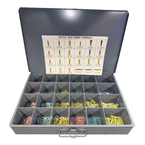KIT-5990-480HSM 480 PIECES HEAT SHRINK CONNECTOR KIT 18 X 12 METAL DRAWER