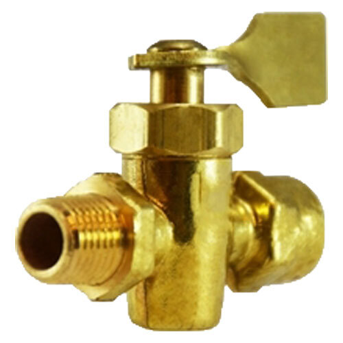 MD-46401 1/4 X 1/4 BRASS SOLID BOTTOM FUEL VALVE MALE PIPE X FEMALE PIPE