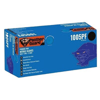 PANTHER GUARD DISPOSABLE HEAVYWEIGHT NITRILE GLOVES POWDER FREE BLUE 9 MIL LARGE 50/PACK