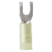 12-10 AWG 3-PIECE NYLON INSULATED FLANGED SPADE CONNECTOR WITH #10 STUD