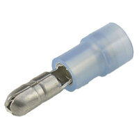 16-14 AWG 3-PIECE NYLON PARTIAL INSULATED MALE BULLET CONNECTOR .157 WIDTH PACKS OF 25