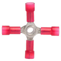 22-18 AWG 3-PIECE WITH SLEEVE NYLON INSULATED 4 WAY CONNECTOR PACKS OF 25