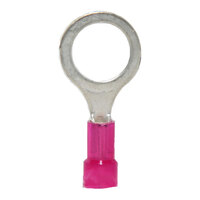 22-18 AWG NYLON INSULATED RING CONNECTOR WITH 1/4 STUD PACKS OF 25