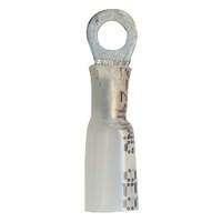 24-22 AWG HEAT SHRINK CRIMP AND SEAL RING CONNECTOR WITH #4 STUD PACK/25