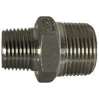 3/8 X 1/4 316 STAINLESS STEEL REDUCING HEX NIPPLE