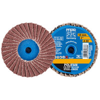 2 X 60 GRIT MINI FLAP DISC TYPE CD, FLAT, ALUMINUM OXIDE