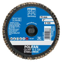 3 X 120 GRIT COMBIDISC POLIFAN MINI FLAP DISC ZIRCONIA ALUMINA Z