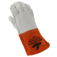 MUSTANG PREMIUM TOP GRAIN COWSKIN LEATHER WELDING GLOVE GAUNTLET CUFF LARGE