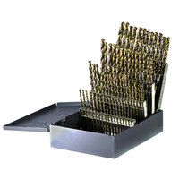 60 PIECE COBALT DRILL BIT SET, 135 DEGREE SPLIT POINT JOBBER LENGTH