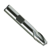 9/32 HSS 2 FLUTE SINGLE END CENTER CUTTING SQUARE END MILL 3/8 SHANK 2 5/16 OVERALL LENGTH