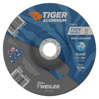 6 X .045 TIGER ALUMINUM CUTOFF WHEEL 7/8 ARBOR ALUMINUM OXIDE DEPRESSED CENTER TYPE 27