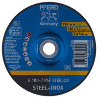 7 X 1/4 GRINDING WHEEL 7/8 ARBOR PSF STEELOX DEPRESSED CENTER TYPE 27