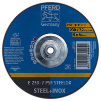 9 X 1/4 GRINDING WHEEL 5/8-11 ARBOR PSF STEELOX DEPRESSED CENTER TYPE 27