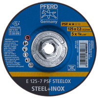 5 X 1/4 GRINDING WHEEL 5/8-11 ARBOR PSF STEELOX DEPRESSED CENTER TYPE 27