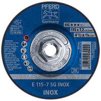 4 1/2 X 1/4 GRINDING WHEEL 5/8-11 ARBOR SG INOX DEPRESSED CENTER TYPE 27 ALUMINUM OXIDE