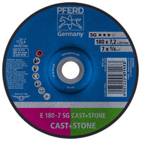 7 X 1/4 GRINDING WHEEL 7/8 ARBOR SG CAST + STONE DEPRESSED CENTER TYPE 27, AO, SIC