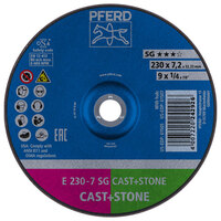 9 X 1/4 GRINDING WHEEL 7/8 ARBOR SG CAST + STONE DEPRESSED CENTER TYPE 27, AO, SIC