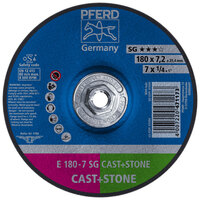 7 X 1/4 GRINDING WHEEL 5/8-11 ARBOR SG CAST + STONE DEPRESSED CENTER TYPE 27, AO, SIC