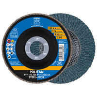4 1/2 X 60 GRIT POLIFAN FLAP DISC 7/8 ARBOR Z PSF STEELOX TYPE 27