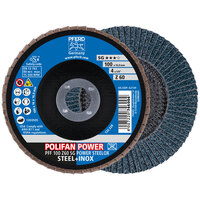 4 1/2 X 60 GRIT POLIFAN FLAP DISC 5/8 ARBOR Z SG POWER STEELOX TYPE 27