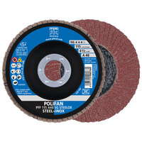4 1/2 X 40 GRIT POLIFAN FLAP DISC 7/8 ARBOR A SG STEELOX TYPE 27