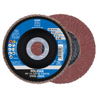 4 1/2 X 60 GRIT POLIFAN FLAP DISC 7/8 ARBOR A SG STEELOX TYPE 27
