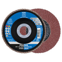 4 1/2 X 120 GRIT POLIFAN FLAP DISC 7/8 ARBOR A SG STEELOX TYPE 27