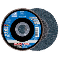 4 1/2 X 40 GRIT POLIFAN FLAP DISC 7/8 ARBOR  Z SG POWER STEELOX TYPE 27