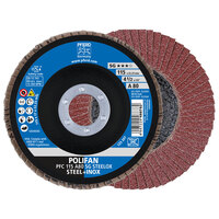4 1/2 X 80 GRIT POLIFAN FLAP DISC 7/8 ARBOR  A SG STEELOX TYPE 29