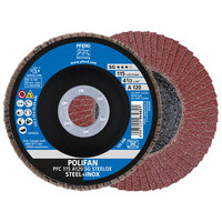 4 1/2 X 120 GRIT POLIFAN FLAP DISC 7/8 ARBOR  A SG STEELOX TYPE 29