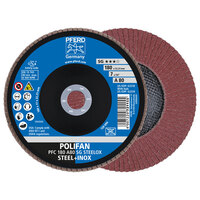 7 X 80 GRIT POLIFAN FLAP DISC 7/8 ARBOR  A SG STEELOX TYPE 29
