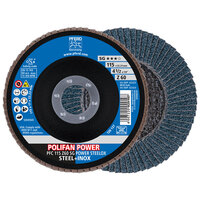 4 1/2 X 60 GRIT POLIFAN FLAP DISC 7/8 ARBOR  Z SG STEELOX TYPE 29