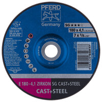 7 X 1/8 GRINDING WHEEL 7/8  ARBOR ZIRKON SG CAST + STEEL DEPRESSED CENTER TYPE 27