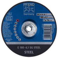 7 X 1/8 GRINDING WHEEL 5/8-11 ARBOR SG STEEL DEPRESSED CENTER TYPE 27