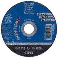 CUT-OFF WHEEL, 5" X 3/32 X 7/8, SG STEEL, T1, ALUMINUM OXIDE