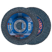 4 1/2 X 40 GRIT POLIFAN FLAP DISC 7/8 ARBOR ZIRCONIA Z SGP CURVE STEELOX TYPE PFR