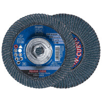 5 X 40 GRIT POLIFAN FLAP DISC 5/8-11 ARBOR ZIRCONIA Z SGP CURVE STEELOX TYPE PFR