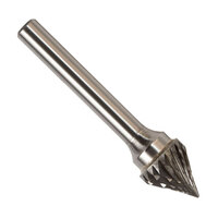 SJ-42 1/8 X 3/32 MINIATURE CARBIDE BUR 60 DEGREE ANGLE POINT SINGLE CUT 1/8 SHANK