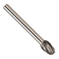 SE-3NF 3/8 X 5/16 CARBIDE BUR OVAL END FOR ALUMINUM & NON-FERROUS 1/4 SHANK