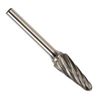 SL-1NF 1/4 X 5/8 CARBIDE BUR CONE RADIUS END 14 DEGREE FOR ALUMINUM & NON-FERROUS 1/4 SHANK