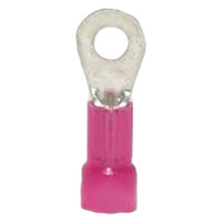 2 AWG NYLON INSULATED RING CONNECTOR WITH 1/4 STUD