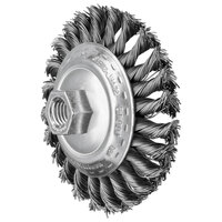 4 X .020 CARBON STEEL KNOT MINI BEVEL BRUSH 5/8-11 ARBOR