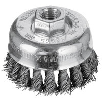 2 3/4 X .020 CARBON STEEL COMBITWIST KNOT CUP BRUSH DOUBLE ROW 5/8-11 ARBOR