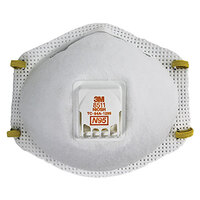 3M 8511 N95 DISPOSABLE WHITE PARTICULATE RESPIRATOR WITH COOL FLOW VALVE 20/BOX