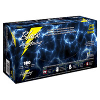 BLACK LIGHTNING DISPOSABLE NITRILE GLOVES LARGE BOX/100
