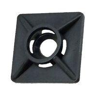 1 X 1 BLACK CABLE TIE ADHESIVE MOUNT