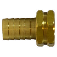 1/2 X 3/4 BRASS BARSTOCK GARDEN HOSE COUPLING FEMALE SWIVEL ONLY