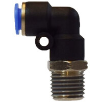 1/4 X 1/4 BRASS COMPOSITE BODY PUSH-IN 90 DEGREE SWIVEL MALE ELBOW