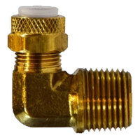 1/4 X 1/8 BRASS FLARELESS POLY-FLO 90 DEGREE MALE ELBOW